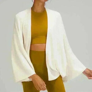 Lululemon Cashlu™ Knit Textured Wrap Heathered White Opal